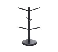 Mllepjdh Wooden Cup Holders Tree Shape Display Stand with 6 Rods Rotatable Tumblers Mug Holder Elegant Mug Storage