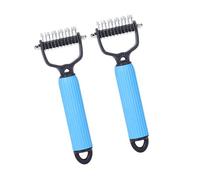 Mllepjdh2PCS Pet Hair Remover Brush Efficient Decessing Tool Gentle Dentangling Comb for Dog Cat Daily Grooming Accessories