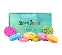 Mllkcao 8 Pcs Shower Steamer Set with Dry Flower, Pure Essential Oil, Natural Aromatherapy Organic Bath Fizzies Bath Bomb, Multicolor