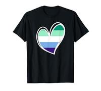 MLM Flag With Cute Heart Man Loving Man Gay MLM Pride T-Shirt