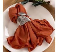 MLMC 24 Pack Terracotta Cheesecloth Napkins Boho Rustic Gauze Cloth Napkins Washable 21"x21" for Wedding Birthday Anniversary Dinner Decor