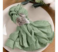 MLMC 40 Pack Sage Green Cheesecloth Napkins Dinner Napkins Reusable Cloth Napkins 21"x21" for Baby Shower Party Events Decor