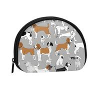 Mlmnbvc Change Purse Travel Pocket Coin Purse Small Wallet Zipper Pouches for Money Card Key Lipstick - beagle patterns, Black, Black, One Size, Modern