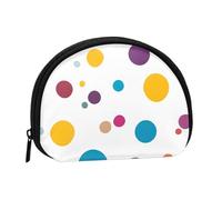 Mlmnbvc Change Purse Travel Pocket Coin Purse Small Wallet Zipper Pouches for Money Card Key Lipstick - Beautiful Polka Dot, Black, Black, One Size, Modern