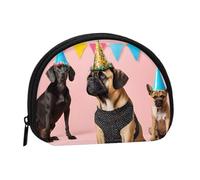 Mlmnbvc Change Purse Travel Pocket Coin Purse Small Wallet Zipper Pouches for Money Card Key Lipstick - French Bulldog Print, Black, Black, One Size, Modern