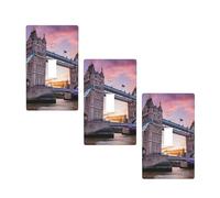 MLMNBVC Light Switch Cover Plate 3 Pack, Decorative Switch Covers, Single Toggle Switch Wall Plate, Home Decor New Apartment Essentials Housewarming Gift - Historic Old Tower Bridge London