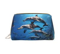 Mlmnbvc Small Makeup Bag Cosmetic Pouch Makeup Organizer, Toiletries Bag Women Travel Makeup Essentials 6.7 x 4.3 x 3 in - Killer Whale Print, White, One Size