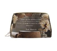 Mlmnbvc Small Makeup Bag Cosmetic Pouch Makeup Organizer, Toiletries Bag Women Travel Makeup Essentials 6.7 x 4.3 x 3 in - Inspirational Quotes, White, One Size