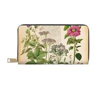 Mlmnbvc Wallet Women Large Capacity, Ladies Clutch Purse with Zipper, Long Wallet Cards Cell Phone Cash Holder Organizer Summer Summer Wallet Gifts for Her - floral in the old book, Floral In The Old