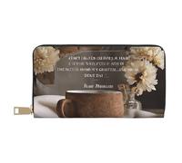 Mlmnbvc Wallet Women Large Capacity, Ladies Clutch Purse with Zipper, Long Wallet Cards Cell Phone Cash Holder Organizer Summer Summer Wallet Gifts for Her - Inspirational Quotes, Inspirational