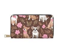 Mlmnbvc Wallet Women Large Capacity, Ladies Clutch Purse with Zipper, Long Wallet Cards Cell Phone Cash Holder Organizer Summer Summer Wallet Gifts for Her - English Bulldogs, English Bulldogs, One