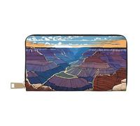 Mlmnbvc Wallet Women Large Capacity, Ladies Clutch Purse with Zipper, Long Wallet Cards Cell Phone Cash Holder Organizer Summer Summer Wallet Gifts for Her - Grand Canyon, Grand Canyon, One Size,