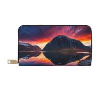 Mlmnbvc Wallet Women Large Capacity, Ladies Clutch Purse with Zipper, Long Wallet Cards Cell Phone Cash Holder Organizer Summer Summer Wallet Gifts for Her - Norway Islands, Norway Islands, One Size,