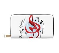 Mlmnbvc Wallet Women Large Capacity, Ladies Clutch Purse with Zipper, Long Wallet Cards Cell Phone Cash Holder Organizer Summer Summer Wallet Gifts for Her - Colored Music, Colored Music, One Size,