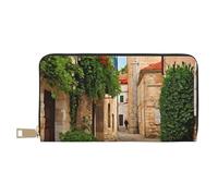 Mlmnbvc Wallet Women Large Capacity, Ladies Clutch Purse with Zipper, Long Wallet Cards Cell Phone Cash Holder Organizer Summer Summer Wallet Gifts for Her - Italy Tuscan, Italy Tuscan, One Size,