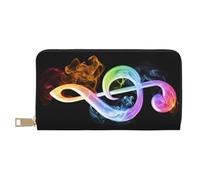Mlmnbvc Wallet Women Large Capacity, Ladies Clutch Purse with Zipper, Long Wallet Cards Cell Phone Cash Holder Organizer Summer Summer Wallet Gifts for Her - Colorful Music Notes, Colorful Music