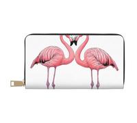 Mlmnbvc Wallet Women Large Capacity, Ladies Clutch Purse with Zipper, Long Wallet Cards Cell Phone Cash Holder Organizer Summer Summer Wallet Gifts for Her - Ink Flamingos, Ink Flamingos, One Size,