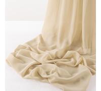 MLMW Chiffon Fabric by The Yard 5 Yards 60" Wide Champagne Wedding Arch Draping Fabric Sheer Material for Party Backdrop Arch Ceiling Decor