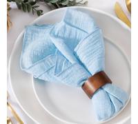 MLMW Light Blue Cloth Napkins Set of 10 Summer Linen Sky Dinner Napkins Cloth Bulk Washable 16.5"×16.5" for Wedding Party Baby Bridal Shower Birthday Table Decorations