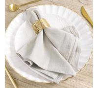 MLMW Linen Cloth Napkins Set of 6 Boho Natural Dinner Napkins Cloth Washable Bulk 16"×16" for Fall Rustic Wedding Party Baby Bridal Shower Birthday Table Decorations