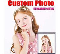 MLMYH Diamond Painting Custom Photo 5D Diamond Painting Kits Full Drill for Adults DIY Customized Personalized Rhinestone Embroidery Pictures Decoration for Gifts Home Wall Decor 50x50cm
