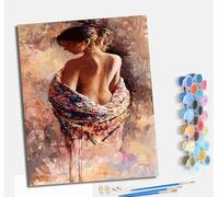 MLNMENG Paint by Numbers for Adults Painting Kit for Adults Craft Art Painting Kit Acrylic Pigment Drawing Paintwork for Gift Home Wall Decor Oil Painting of a Figure with a Veil Draped Over his Back