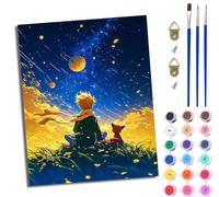 MLNMENG Paint by Numbers Paint by Numbers for Adults Beginners 40 x 50 cm Adults Paint by Numbers with Paint Brushes DIY Painting for Home Decoration Without Frame The Little Prince and the Fox