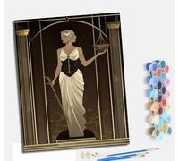 MLNMENG Paint by Numbers Paint by Numbers for Adults Beginners 40 x 50 cm Adults Paint by Numbers with Paint Brushes DIY Painting for Home Decoration with frameGoddess of Justice