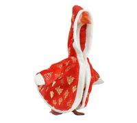 MLOEVF Holiday Geese Attire with Soft Fabric for Porch, Red Christmas | Creative Christmas Geese Apparel for Porch Decoration, Festive Cotton Costume, Indoor Outdoor Holiday Party Attire,