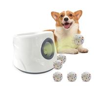 Mloowa Automatic Ball Launcher for Dogs ，The Upgraded Ball Thrower Adjustable Distance 20-45ft Including 6 PCS 2.3-inch Sized ETPU Balls, Interactive Dog Toys Suitable for Small to Medium Sized Dogs