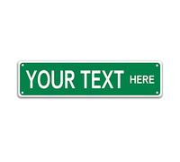 MLOVOS Custom Metal Street Signs Retro Tin Sign Personalized Sign road Home Bedroom Office Business Bathroom Outdoor Indoor Bar Man Cave Yard Signs Decor 4X16 Inches