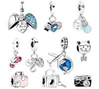 MLPKOI 10 Pcs Charms for Bracelets, Bracelet Charms, Beads for Jewelry Making, Dangle Pendant Charm Bracelet, Fashion Jewelry, DIY Making Gift for Mom Women Girls Teen Family