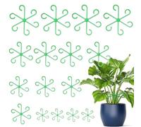 MLPKOI 16PCS Plant Stem Support, Climbing Houseplant Stem Supports Stakes Trellis Hook Growth Accessories, Plants Supports for Indoor Plants Reusable Climbing Houseplant