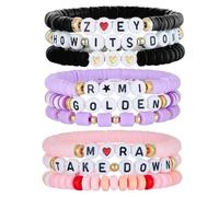 MLPKOI 9 Pieces Kpop Demon Merch Bracelets Inspired Bracelets, Stackable Stretch Friendship Braceletss, Cosplay Outfit Gifts for Women Fans Christmas Grifts Birthday Costume Accessories