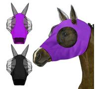 MLPKOI Fly Mask for Horses Large Eye Space with Ears, Super Comfort Stretchy Horse Fly Mask, Breathable Mesh, Protection Soft on Skin with Breathability, for Insect Protection, Adjustable Fit