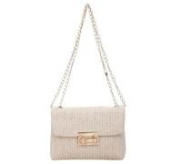 MLPKOI Grass Weaving Style Cross Body Bag Shoulder Bags with Chain, Womens Straw Weaving Shoulder Bag, Small Summer Beach Bags, with Chain Strap & Buckle Closure for Banquet Holiday Night Out Life