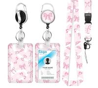MLPKOI Lanyard with Card Holder, Sliding Badge Holder with Retractable Badge Reel, Detachable Lanyard Strap, Adjustable Lanyards, Llanyard Vertical ID Protector for Teacher Doctor Nurse Student