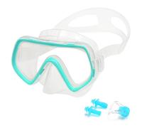 MLPKOI Snorkel Mask For Kids, Fog Proof and Leak Proof Floating Goggles with Nose Cover 180° Panoramic View Diving Mask for Boys, Girls, and Teenagers Aged 4-14