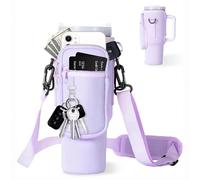 MLPKOI Water Bottle Carrier Bag With 40 Oz Adjustable Shoulder Strap, Accessories For Cup For Walking, Travel