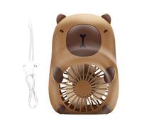 MLqkpwy 2 Pieces Capybara Handheld Fan 8x6x11cm Cartoon Capybara Pocket Fan,ABS,The 3-speed Settings Deliver Customized Airflow For Personal Cooling, Desk Use, Or Food Preservation