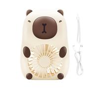 MLqkpwy 2 Pieces Capybara Handheld Fan 8x6x11cm Cartoon Capybara Pocket Fan,ABS,The 3-speed Settings Deliver Customized Airflow For Personal Cooling, Desk Use, Or Food Preservation