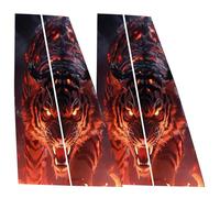 MLqkpwy Car Pillar Sticker, B-Pillar Sticker, Beast Car Sticker, Car Centre Pillar Sticker, B Pillar Decorative Trim, Anti-Scratch Car Window, Beast In Flames, For The Exterior