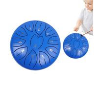 MLqkpwy Children's Tongue Drum | Notes Steel Tongue Drum | Steel Tongue Drum | Rain Drum Outdoor, 5 Inch 11 Note Handpan Tank Drum Kit, C Major Tongue Drum Drum Instrument, Dark Blue