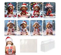 MLqkpwy Christmas Money Cards, Christmas Money Cards, Pack of 8 Money Cards, Cartoon Dog Money Holder, Christmas Pendant, Christmas Decoration with Envelopes for the Christmas Tree, b, see