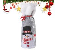 MLqkpwy Christmas Wine Bottle Cover, Wine Bottle Cover for Christmas, Fabric Wine Bottle Cover, Elegant and Exquisite Party Decoration for Christmas, Meetings, Snowman, Se référer au descriptif, Refer