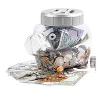 MLqkpwy Coin Bank, Money Counting Bank | Money Savings Bank | Office Decoration Savings Box, Digital Counting Storage Box, Money Banks, Pot