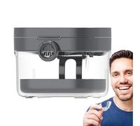 MLqkpwy Denture Soaking Container | Denture Bath Container - with Mirror Cleaning Tool Storage Box for Men Women Teen Girl Teen Boy Child Elderly Night Guard Retainer Travel