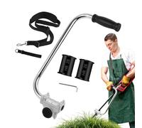 MLqkpwy Ergonomic handle for eater, cutter handle | Aluminium alloy trimmer handle extension with support clamp, lawn mower handle for easy cutting of the