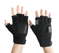 MLqkpwy Fingerless Heated Writing Gloves Rechargeable Wireless Cotton Heated Work Gloves For Men Women With 3-Speed Temperature Control, USB Warm In Cold Weather For Hiking, Cycling
