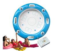 MLqkpwy Floating Game Table for Pool - Swim Pool Inflatable Card Game Table - Interactive Activity Accessories, Entertainment Desk with Playing Cards for Hot Weather Hotel Sea Use